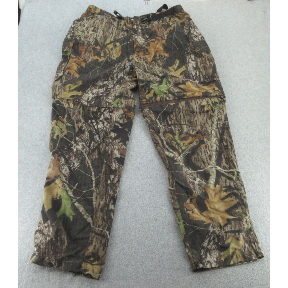 RedHead Mens Cargo Pants Regular Brown Mossy Oak Camo Zip Off XL